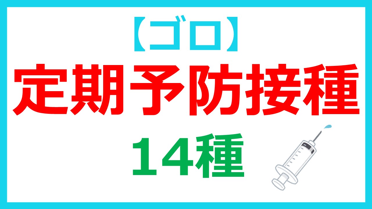 ゴロ 定期予防接種 覚え方 どすこい研修医